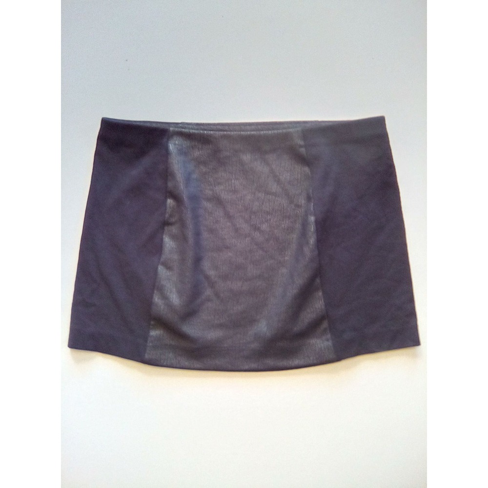 Mini Skirt Faux Leather Panelled Party Cocktail Clubbing Womens Size (L)‎